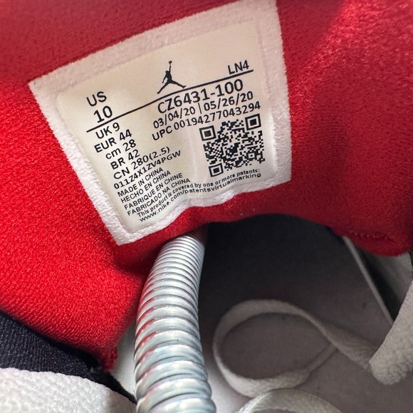 Size 10 Air Jordan 3 Retro SE Fire Red White Black Mens Sneakers CZ6431-100 - Picture 10 of 13